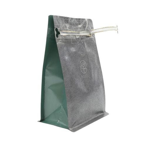 flat bottom kraft paper Coffee Bag With Valve