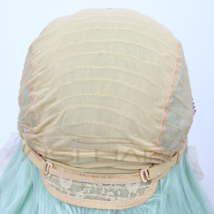 Ombre Swiss Lace Synthetic Hair Wholesale Cheap Vendor Cosplay Long Curly Body Wave Green For Black Women Lace Front Wig