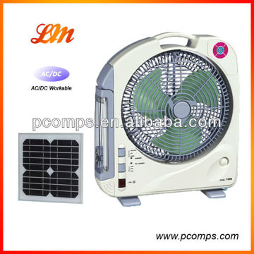 12v dc solar table fan with tube lights