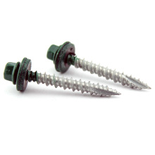 Construction Screws: 14g Type 17 Timbers Hex Head Roofing Screw with Zinc Plating, Color Paint and Washer