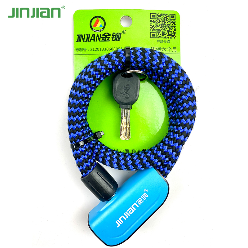 New design fashion style webbing cloth cover lock bicycle bike cable lock 10 x 650 mm