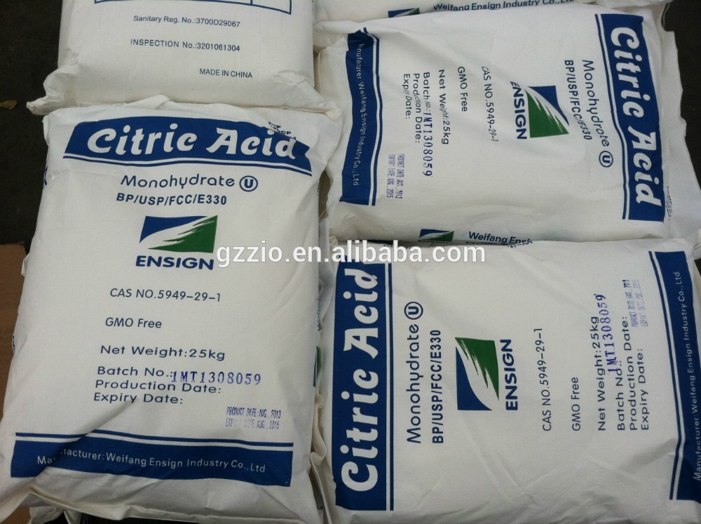 Professional refreshing citric acid monohydrate food grade Supplier