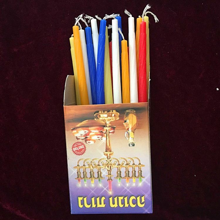 3.8G Lilin Chanukah Hanukkah Multi-Warna