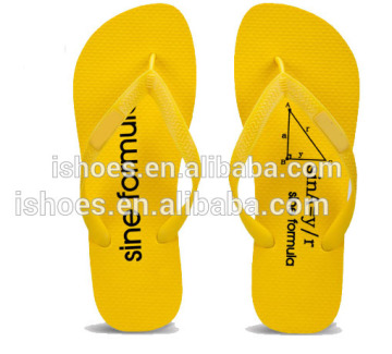 2015 new design interesting printing rubber thong sandals