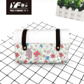 Popular simple color embroidery partysu pu pencil case