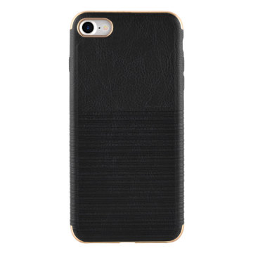 Trend black Real Leather Iphone x Cover Case