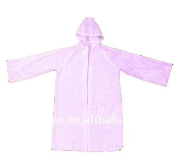 pink children pvc raincoat