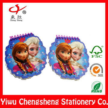 Die cut cute mini spiral notebook