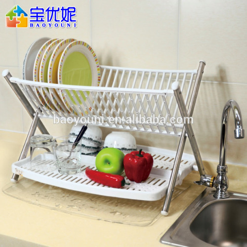 kitchen storage rack stainless steel cup drainer kitchen sundries rack folding fruit and vegetable rack0935