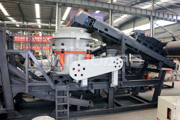 Mobile Cone Crusher Aggregate Stone Rock Lime Crushing Plant