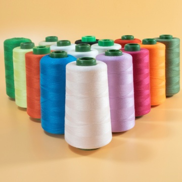 Stock White Thread Cone: Bonded Polyester Sewing Thread for Quilting