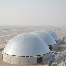 Circular yard with scraper bridge reclaimer