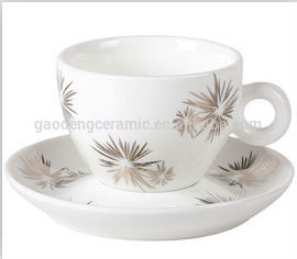 Charming cappuccino cups with saucers