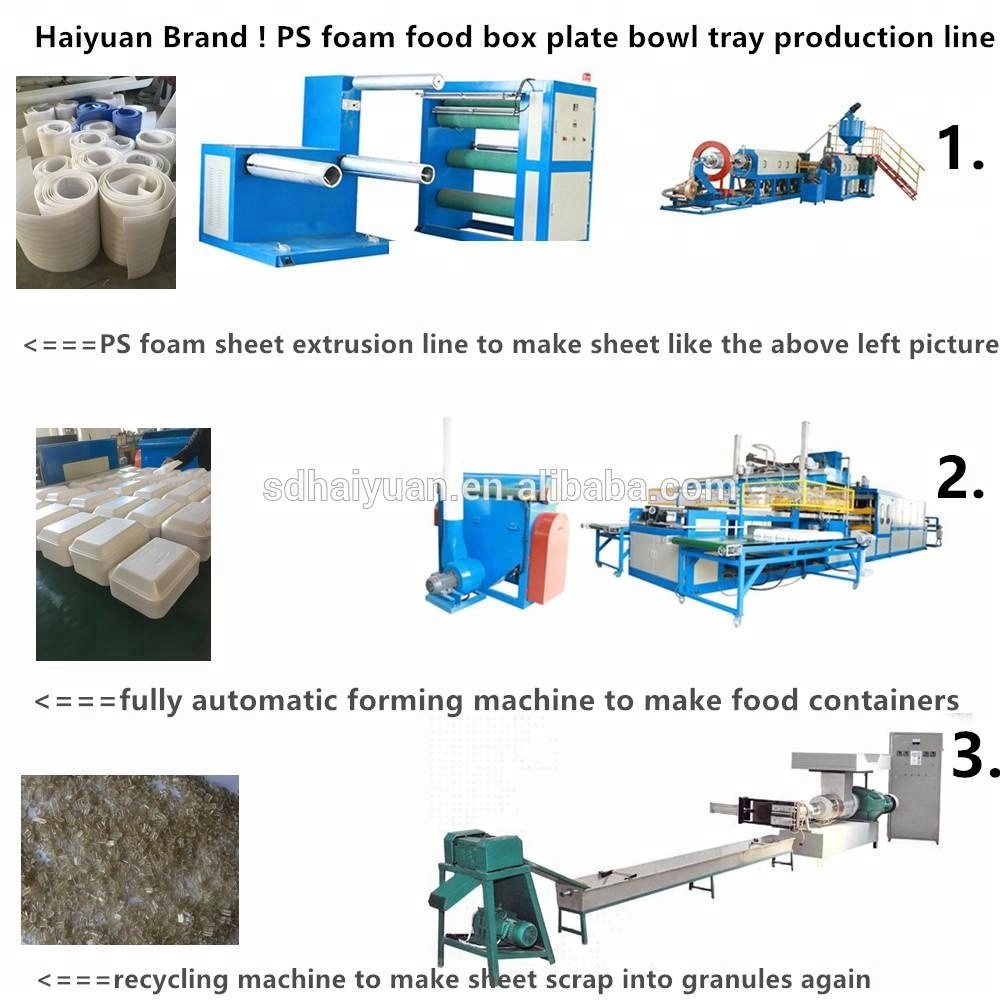 EPS PS foam thermocol plate fast food box plate container making machine
