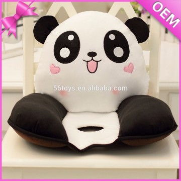 Plush cute emoji cushion, plush chair cushion, plush panda cushion