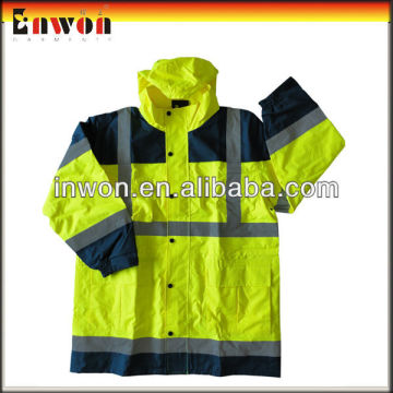 PU Coated Safety Luminator Rain Suit