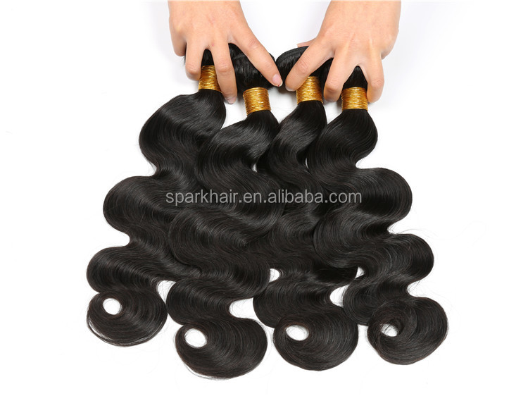 100% Unprocessed Virgin Cuticle Aligned Body Wave  Non-Remy Hair Weft Natural Black Color Human Hair Extension 100g/Bundle