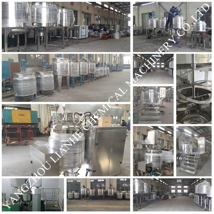 vacuum mixer homogenizer with oil and water preheating tank