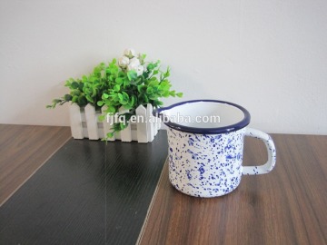 Dia 12 Enamel Metal Coffee Jug,Milk Jug Water Jug with Handle