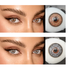 Comfort mimics contact lenses and changes the eye