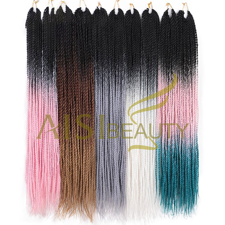 Aisi Beauty Cheap Vendor 24 Inch Long Style Heat Resistant Synthetic Senegalese Twist Hair Braid Hair Extensions For Black Women