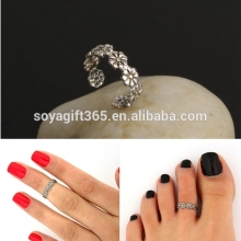 vintage silver plated anel flower finger foot midi ring footwear rings jewelry