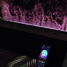 1,2 m flamme touchable 64color Vapeur d&#39;eau atomisant le foyer