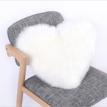 Heart Shaped Faux Wool Fur Cushion Covers Fluffy Soft Plush Throw Pillow Cover pillowcase