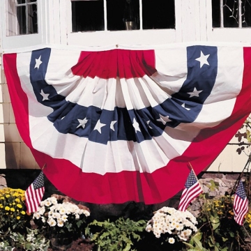 Customized USA Half Banner Decoration Pleated Fan Flag