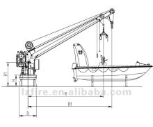 Single Arm Rescue Boat & Lifeboat Raft & Crane Launching Appliance