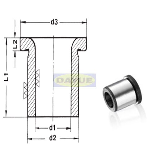 Panduan semak-semak untuk semak-semak bor Punches Collar DIN172