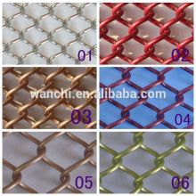 (manufacture)cabinets deco with metal decoration fabric mesh/aluminum perforated chain link 3D deco curtain mesh