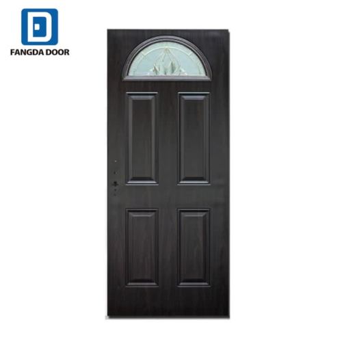 Fangda frosted half lite exterior commercial glass door