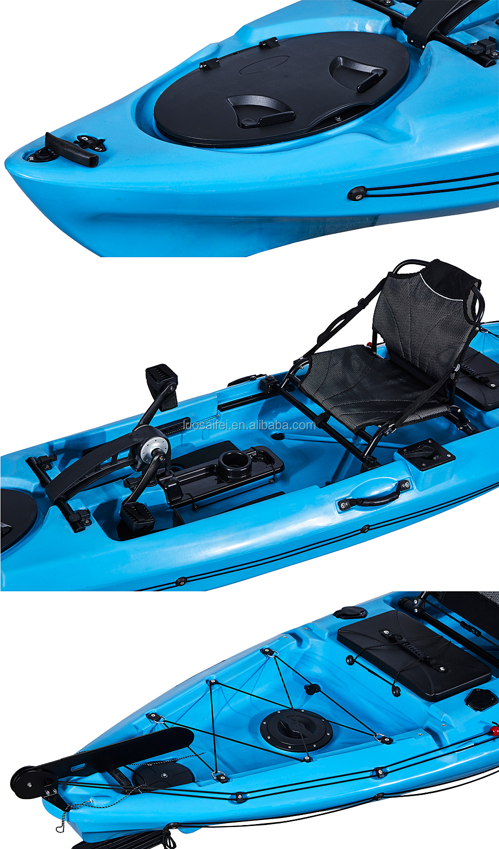 LSF Newly developed 12ft hybrid sea pedal drive fishing kayak