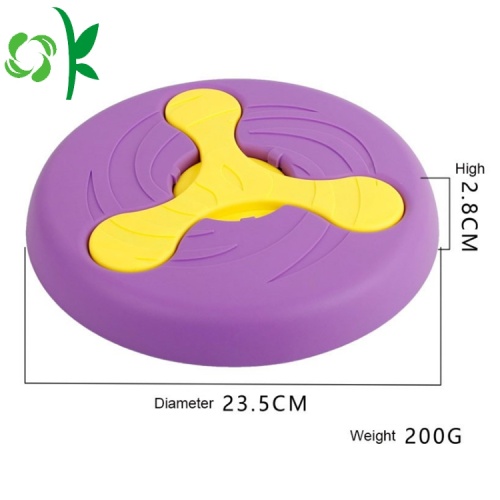 Dilepas Silicone Dog Fly Disc Pet Frisbee Mainan