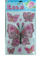 butterfly wall decals kids room / butterfly stickers for wall / butterfly feifei flower wall stickers