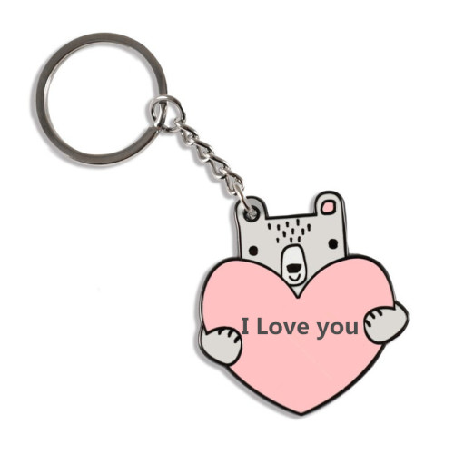 Metallanpassad logotyp Emalj Owl KeyChain