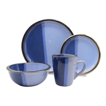 Ceramic red breakfast or salad dessert plate