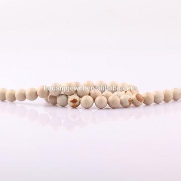 Alibaba China natural gemstone white picture stone beads jewelry