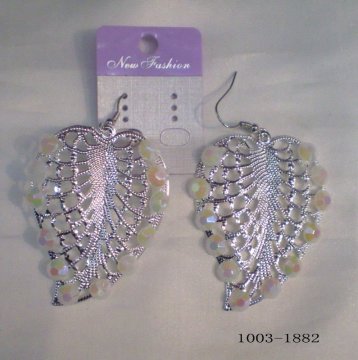 leaf shape metal earring