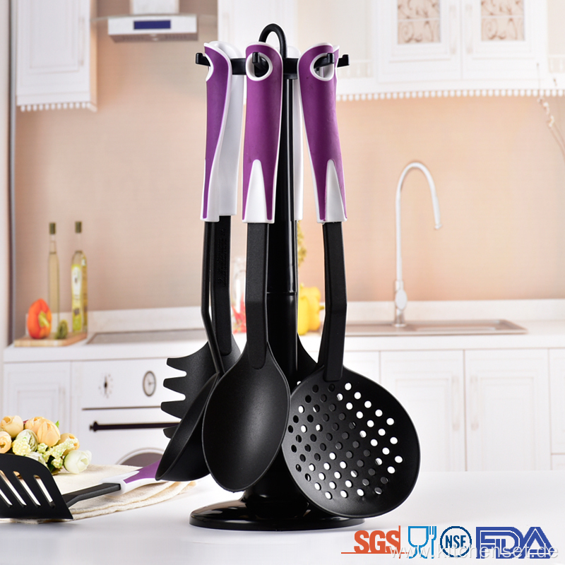 durable plastic cooking utensil set for household kitchen