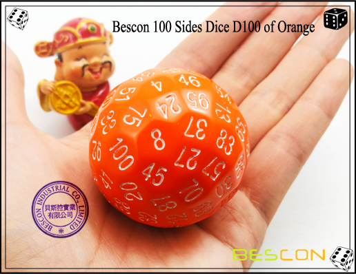Bescon 100 Lados Dados D100 de Orange-3 Bescon 100 Sides Dice D100 of Orange-3