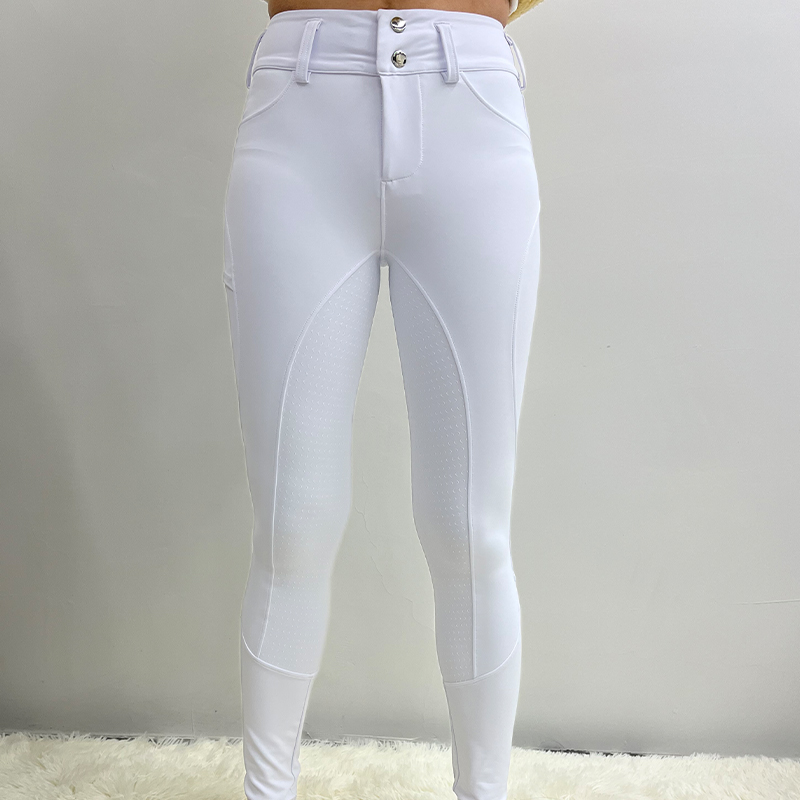 white Ladies Equestrian Pants
