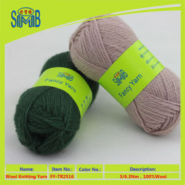 Oeko-Tex alibaba china market hot-selling 100% wool dyed knitting yarn factory wholesale hand knitting wool yarn