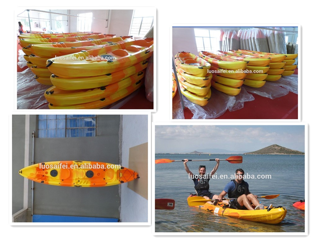 2020 China OEM wholesale family sea kayak with paddle and 3 seats