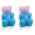 Hot Sell Gummy Bear Resin Cabochon Gradient Ramp Color Flatback Animal Charms for Key Chain Drop Earring Making