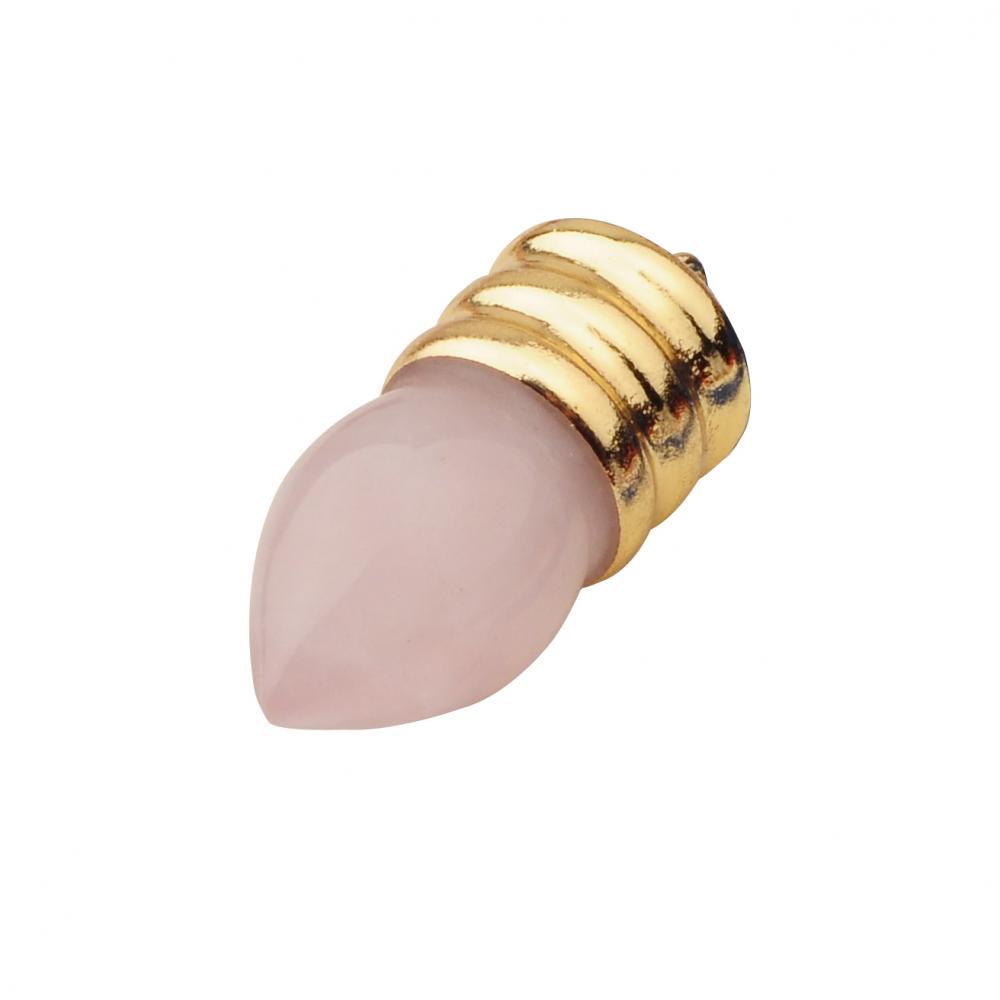 Ampoule de lampe naturelle pierre gemme pendentif rose quartz