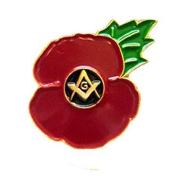 customized high quality masons red poppy badges