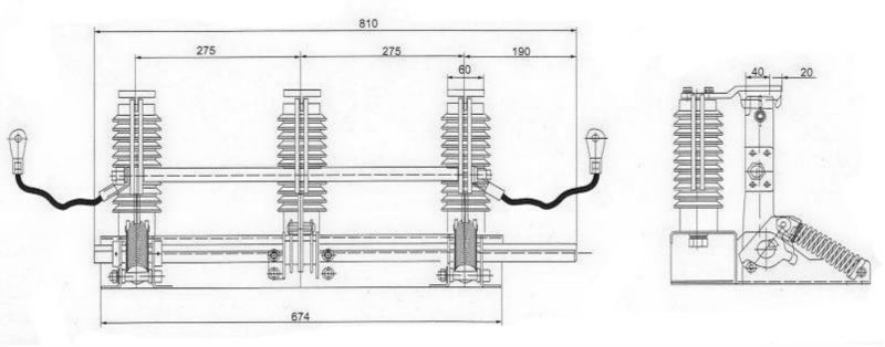 Indoor AC high voltage JN15 24kv earthing switch earth switch