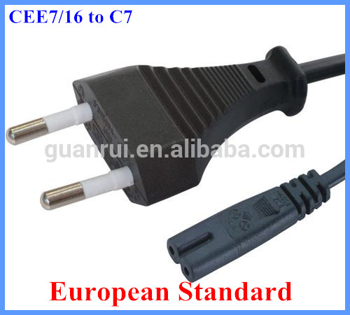 European Standard Power Cord Plug CEE7-16 Female end C7